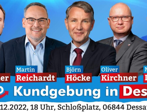 Kundgebung mit Björn Höcke am 13.12.2022 in Dessau