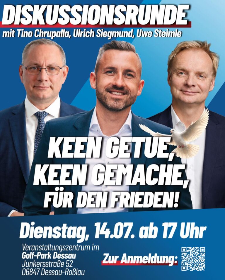 „Keen Getue, keen Gemache, für den Frieden!“