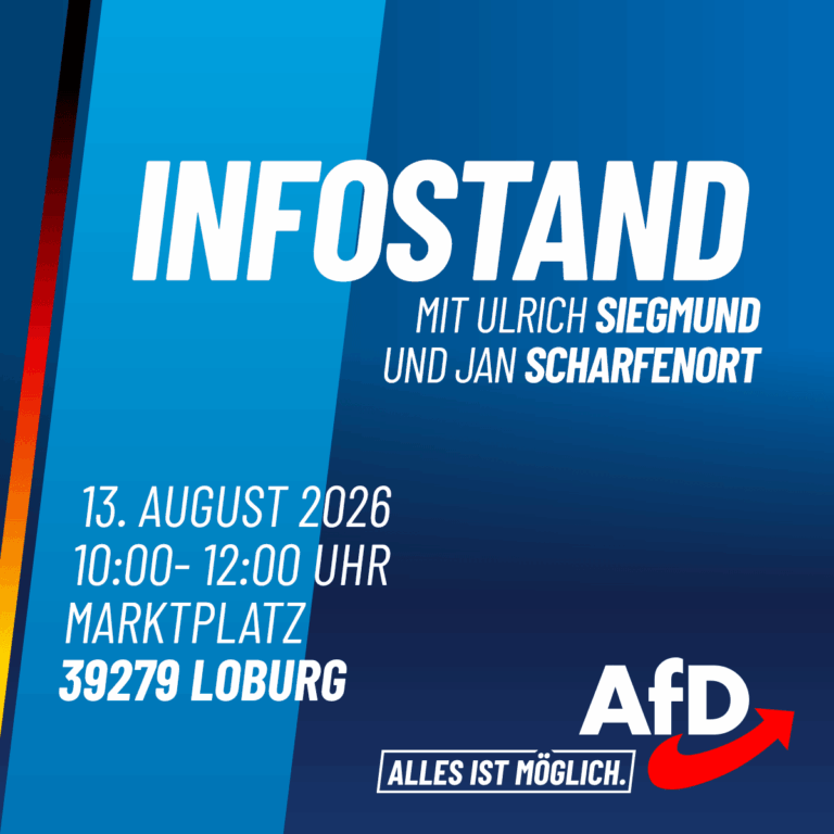 Infostand in Loburg