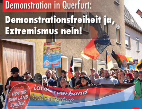 AfD-Sachsen-Anhalt zur 1.Mai-Demonstration in Querfurt: Demonstrationsfreiheit ja, Extremismus nein!