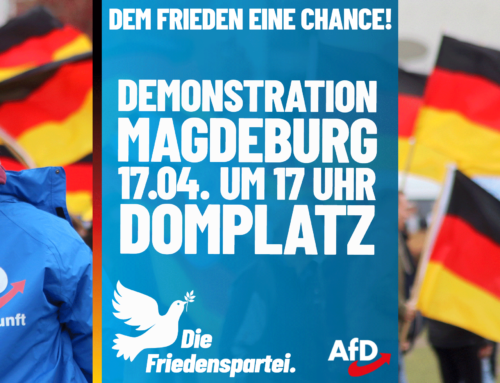Große Demo für den Frieden am 17.04.2023 auf dem Magdeburger Domplatz